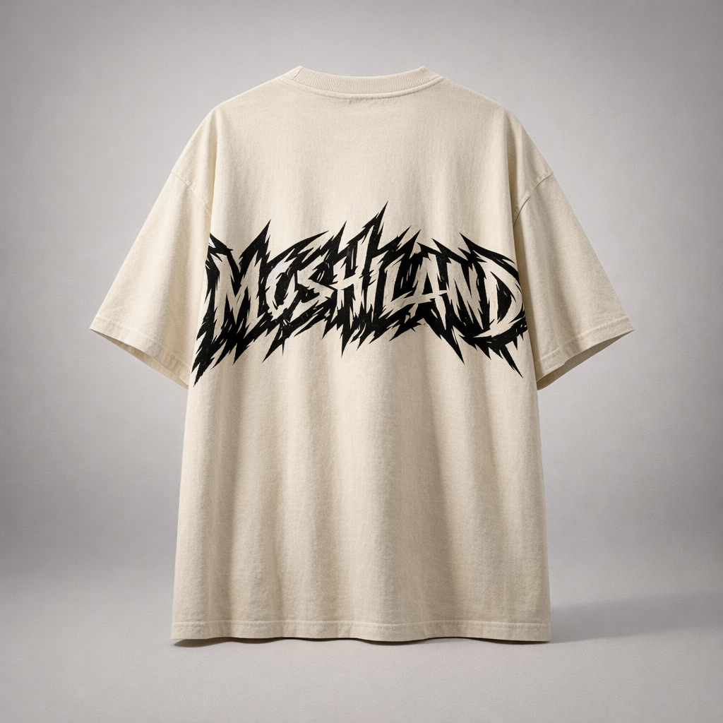 SELYLOVE FRACTURE BLADE TEE – Washed Cream Oversized Graphic T-Shirt