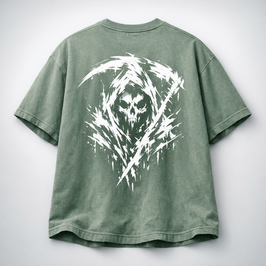 SELYLOVE REAPER SYMBOL TEE – Washed Sage Oversized