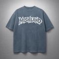 SELYLOVE CHAOS SPIKE CORE TEE – Washed Dust Blue Oversized