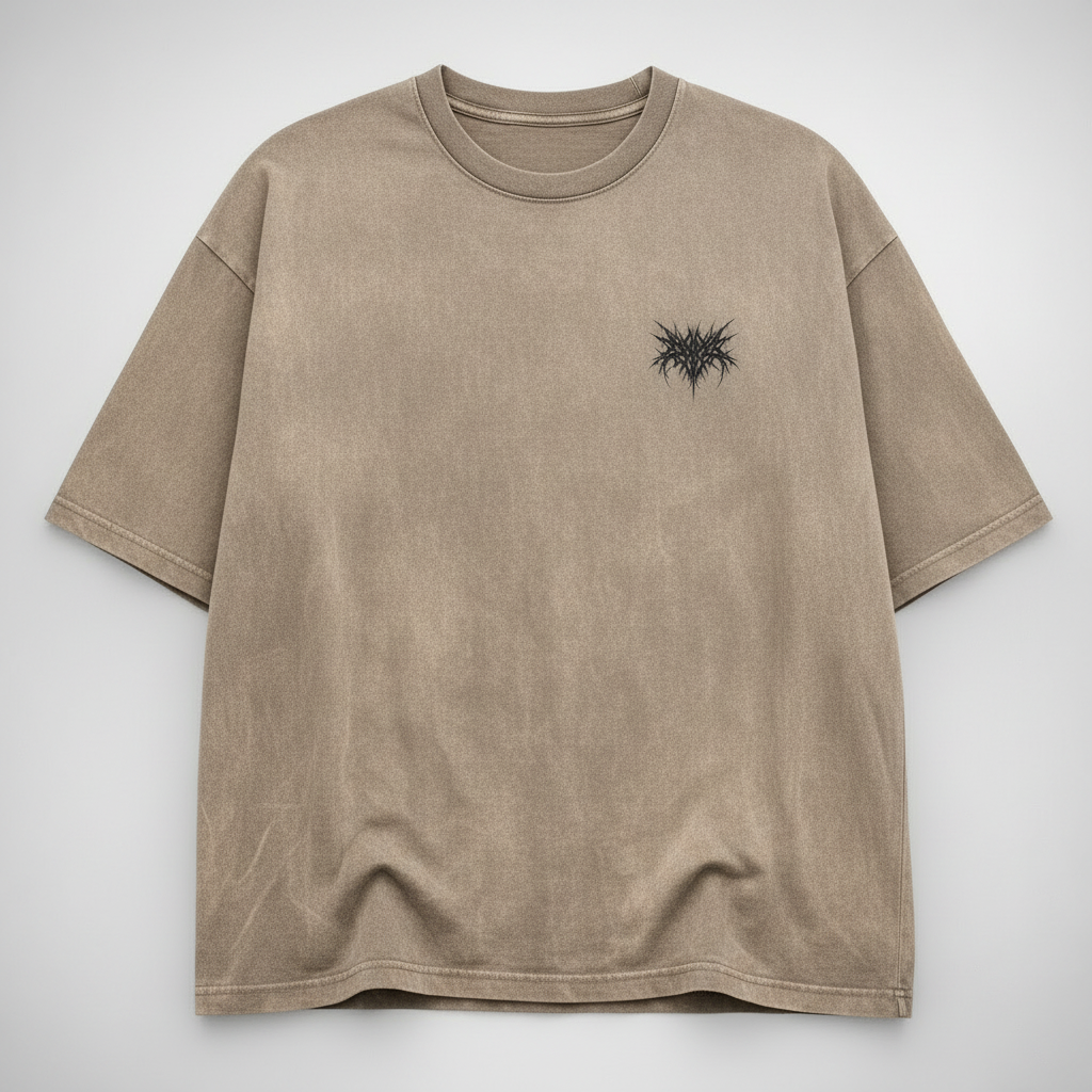 SELYLOVE ABYSS VEIN TEE – Washed Clay Oversized