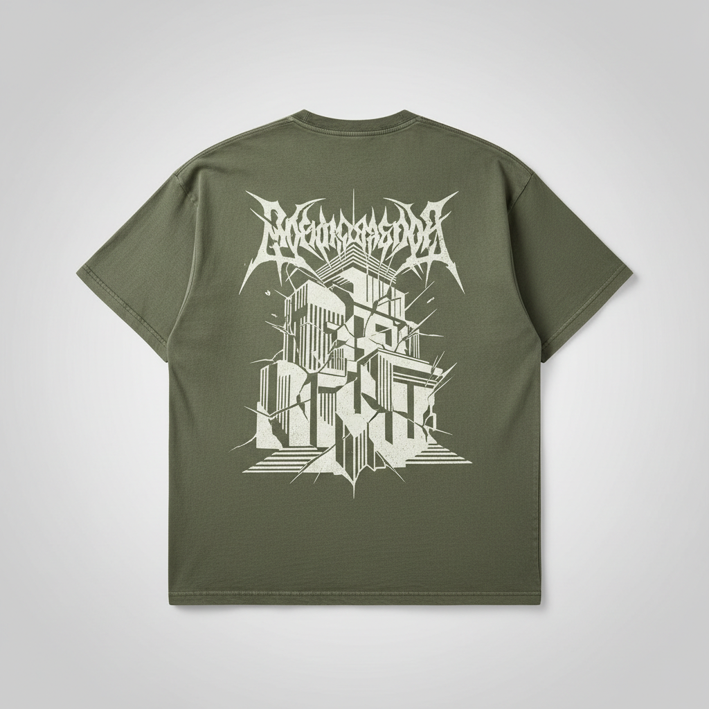 SELYLOVE BONE FRACTURE ENTITY TEE – Washed Moss Oversized