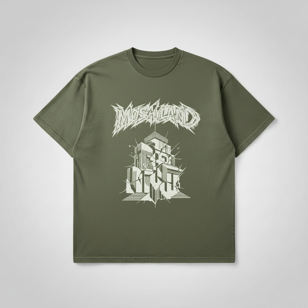 SELYLOVE BONE FRACTURE ENTITY TEE – Washed Moss Oversized