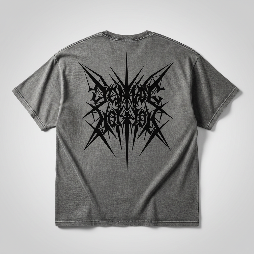 SELYLOVE CRYPT SPIKE TEE – Washed Stone Oversized