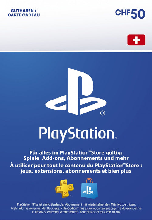 PlayStation Store-Gutschein CHF 50